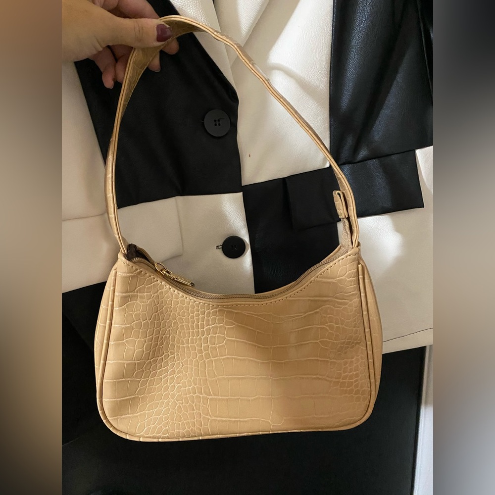 Tan croc bag